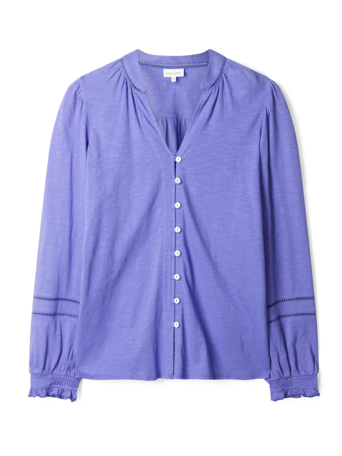 Fairtrade Organic Cotton Blouse - Periwinkle Blue