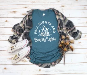 Fall Nights and Bonfire Lights Shirts - light or dark artwork