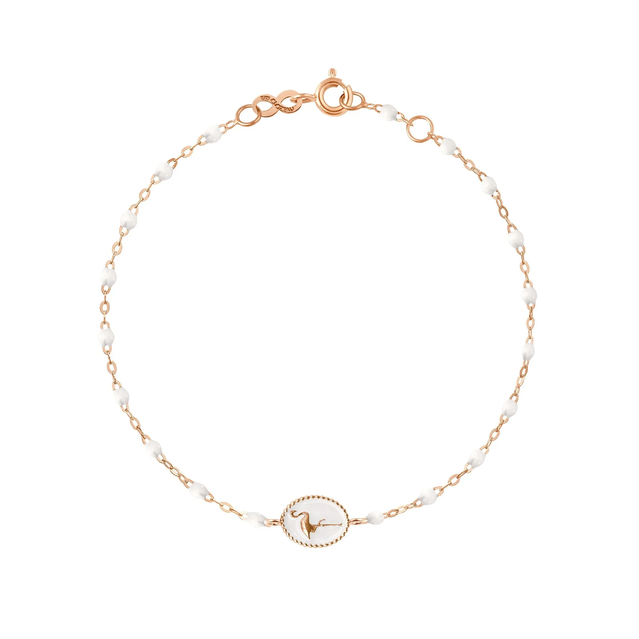 Flamingo Classic Gigi White bracelet, Rose Gold, 6.7"