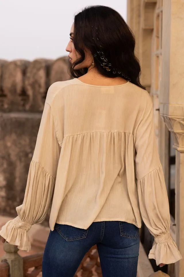 Gardinia Blouse  - Creme