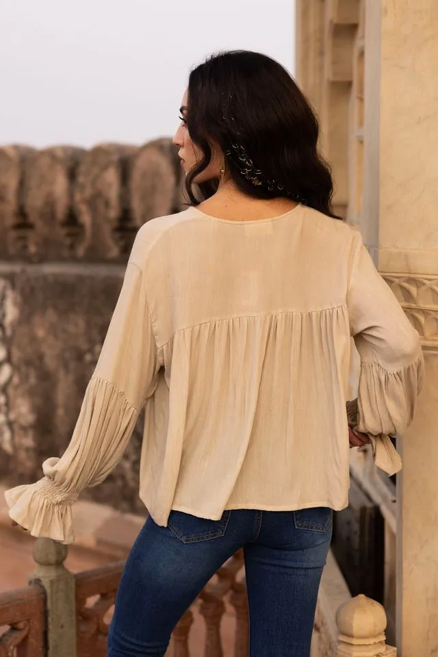 Gardinia Blouse  - Creme