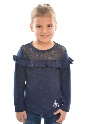 Girl's Pure Western Evie Lace Yoke Shirt