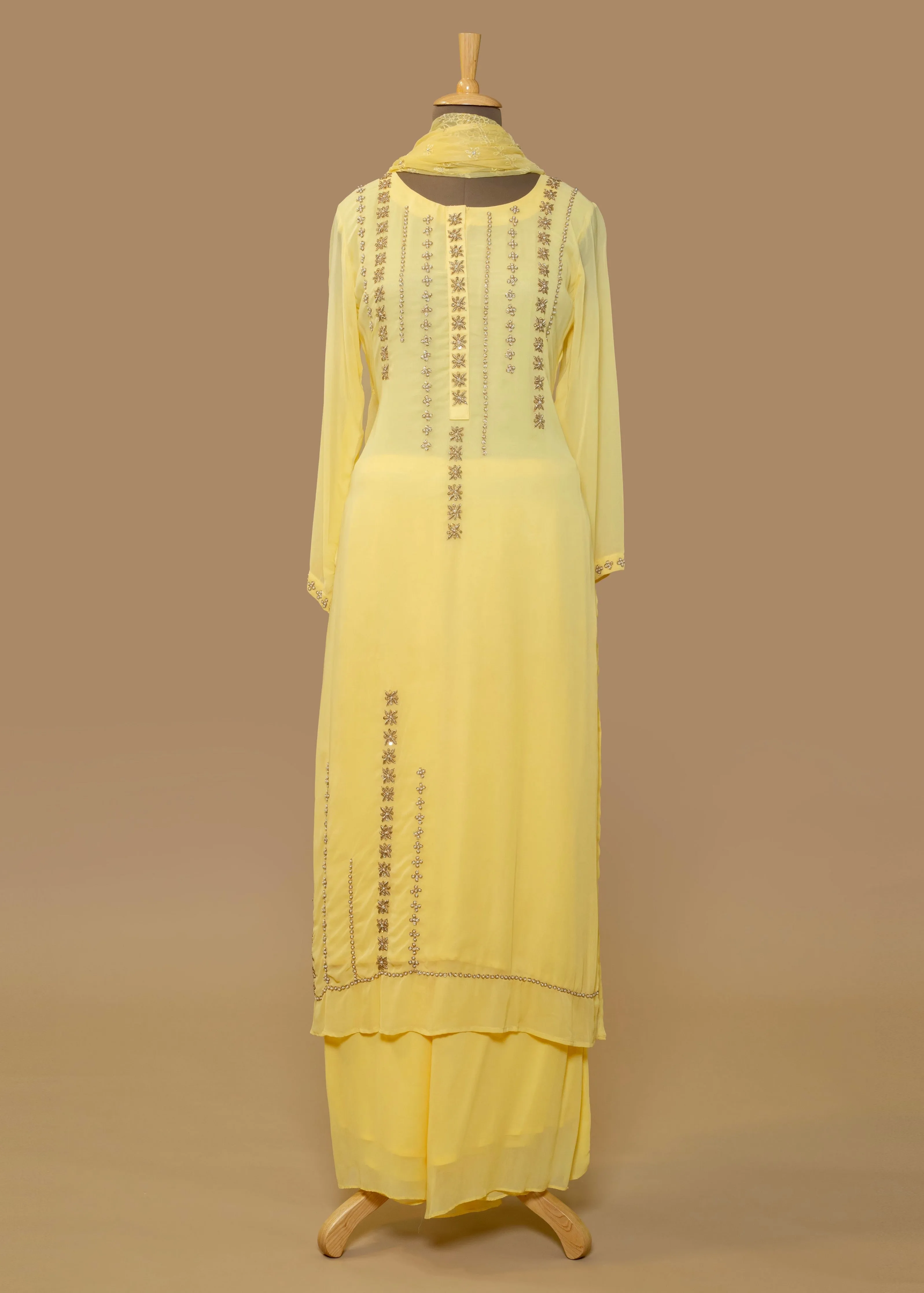 Hand Embroidered Georgette Summer Suit with Dupatta