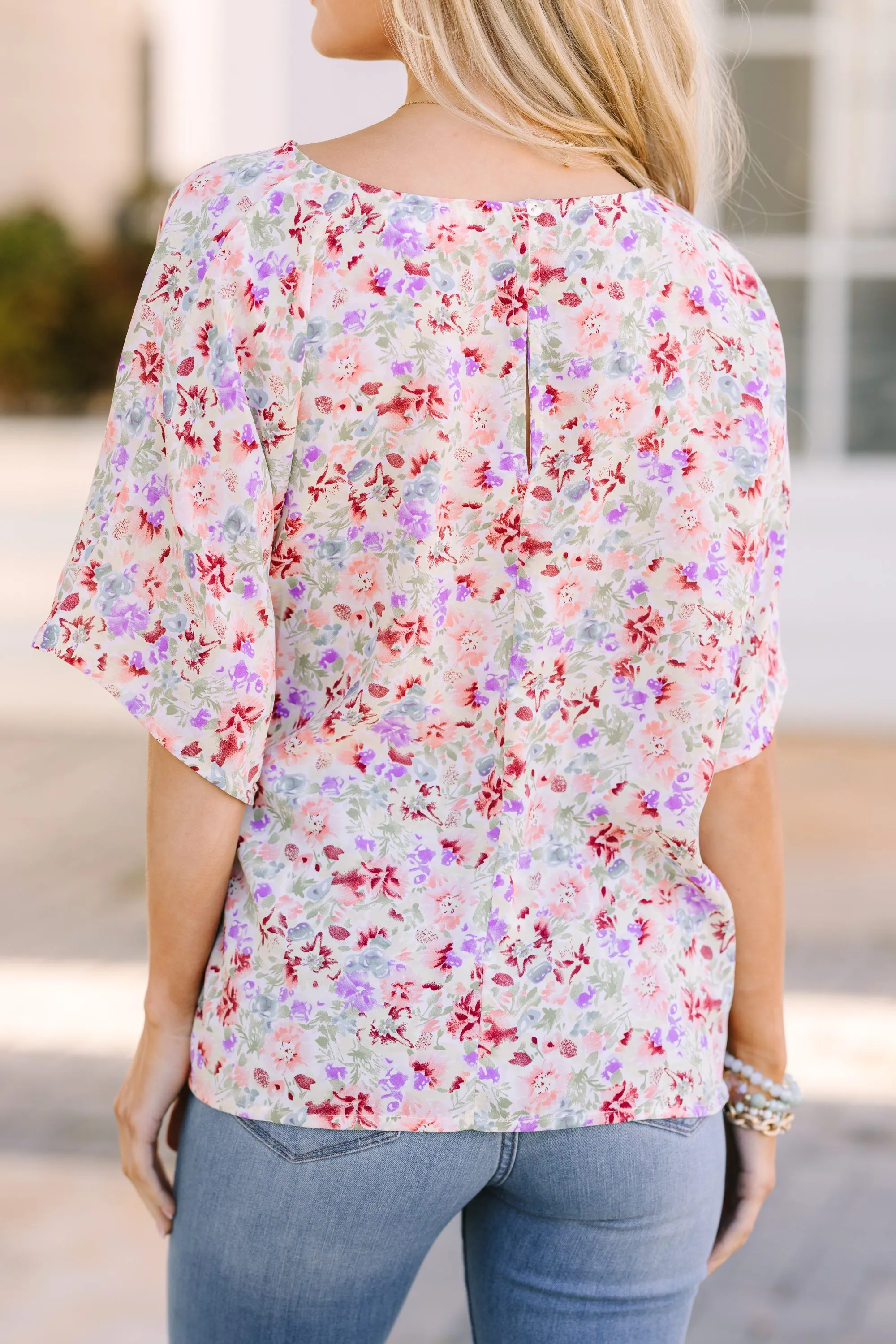 Happy Thoughts Sage Green Tied Floral Blouse