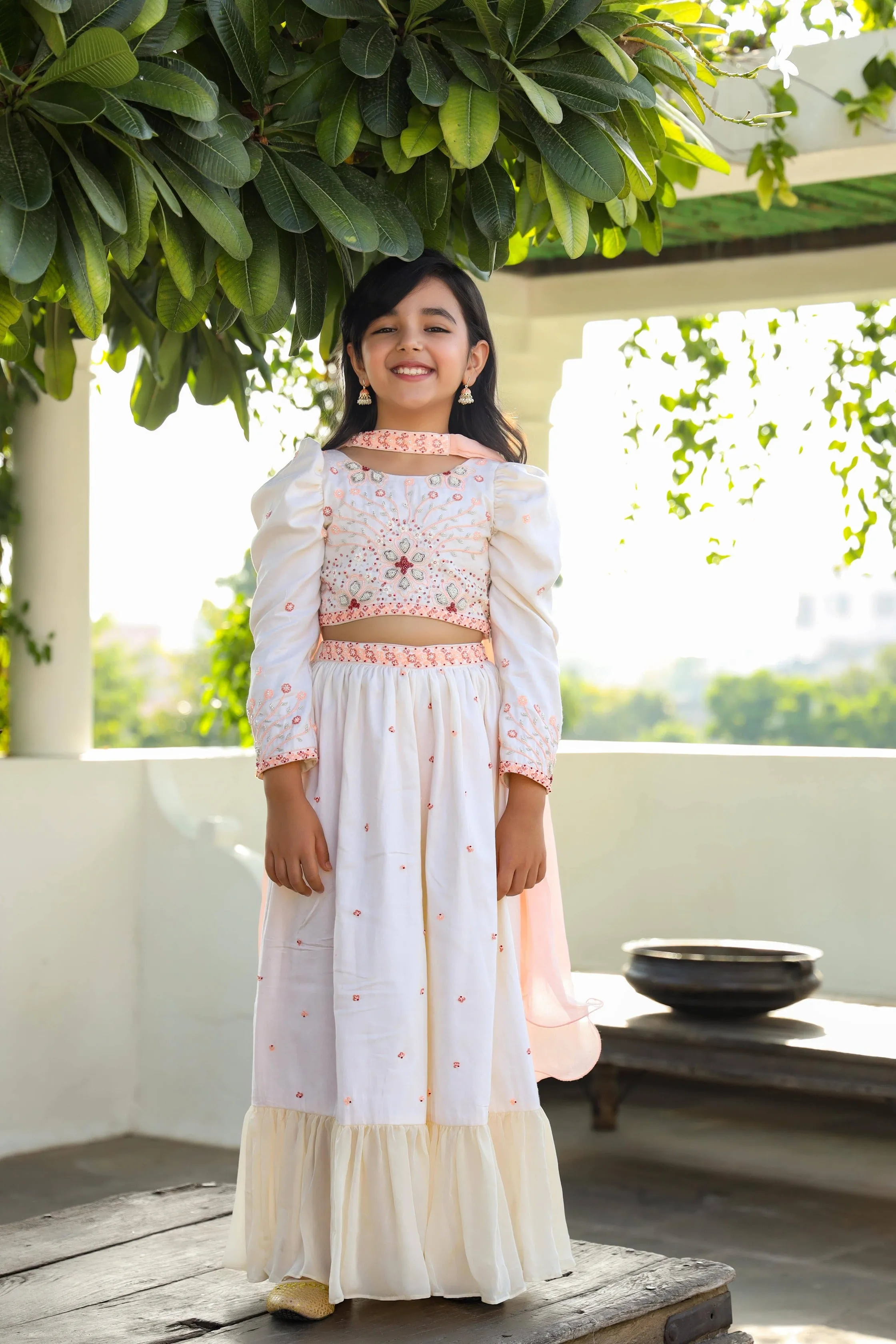 Hera- Organic Vegan Silk Sharara Set For Girls