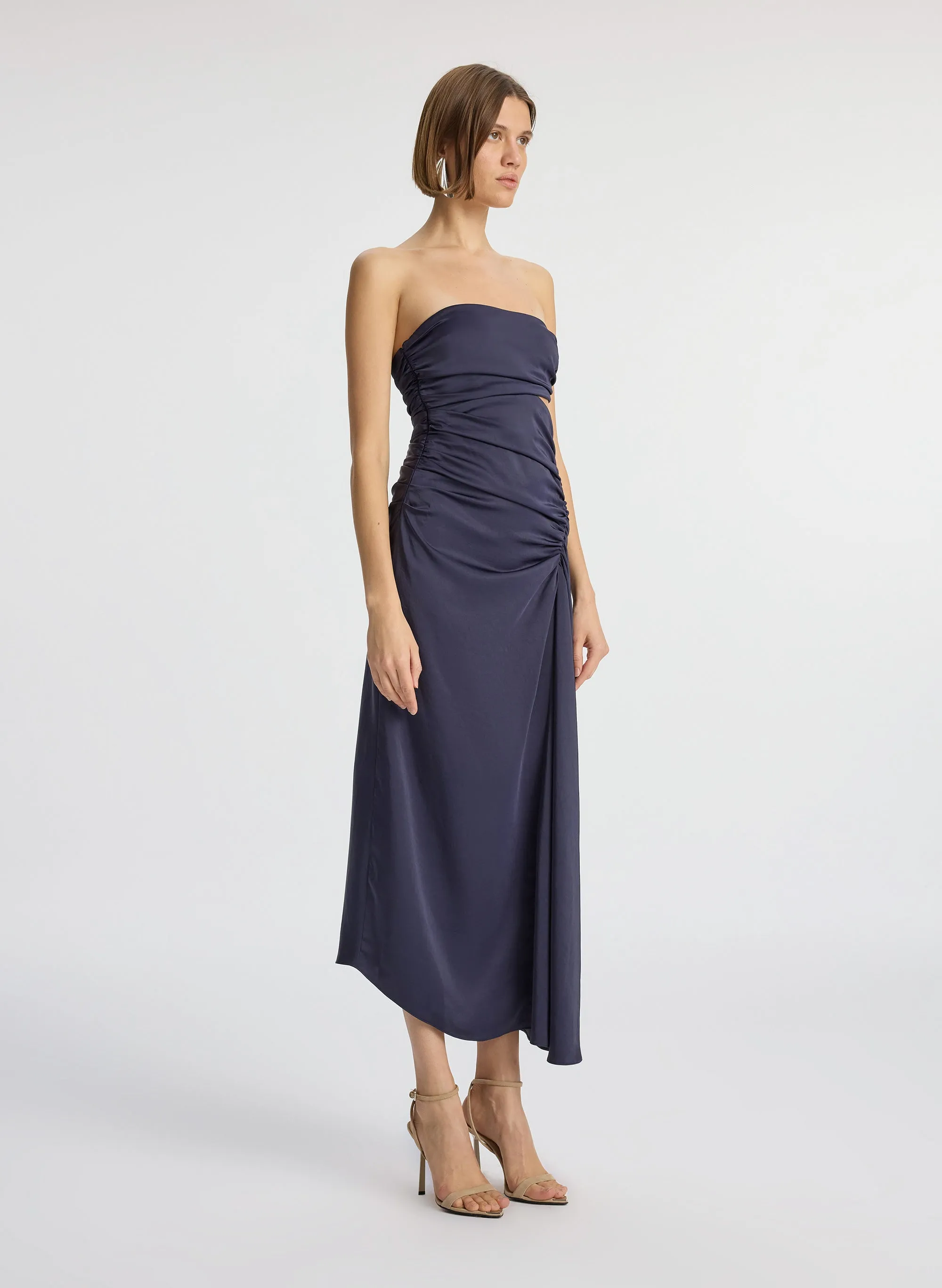 Josefine Strapless Satin Dress