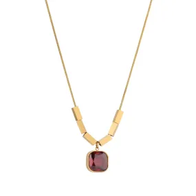 KNIGHT & DAY - Emmalyn Garnet Necklace