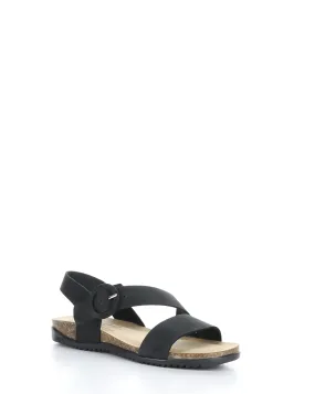 LAVIS BLACK Round toe Sandals