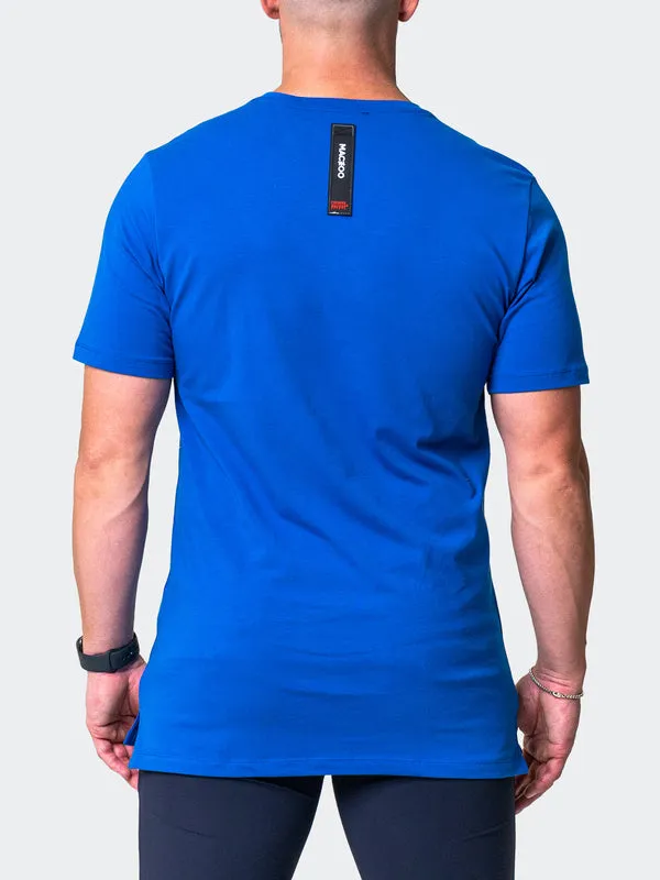 Maceoo Stretch Short-Sleeve Athletic Wear | Tee Skateboard Blue