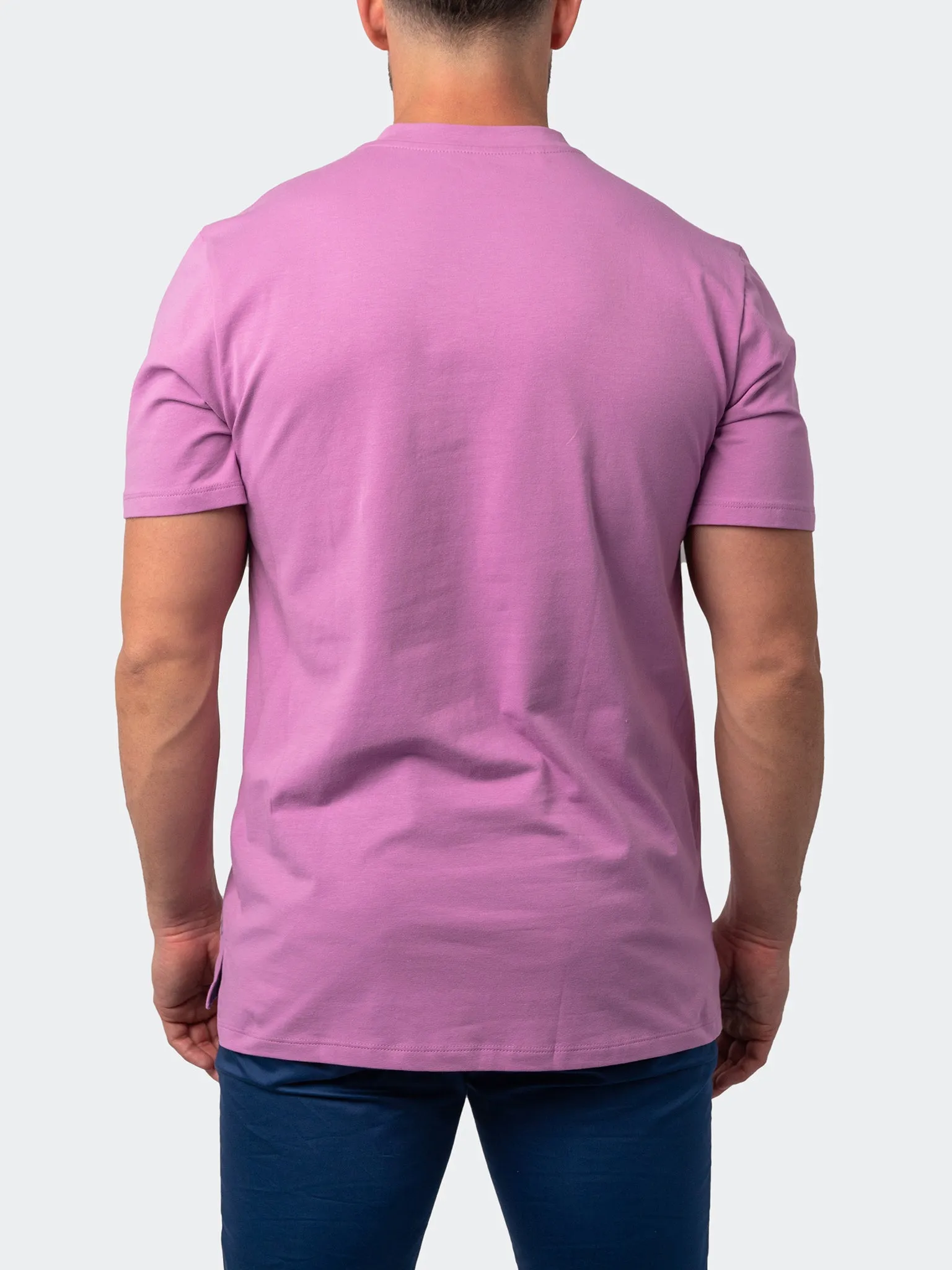 Maceoo Stretch Short-Sleeve Tshirts | V-Neck VivaldiCore Pink