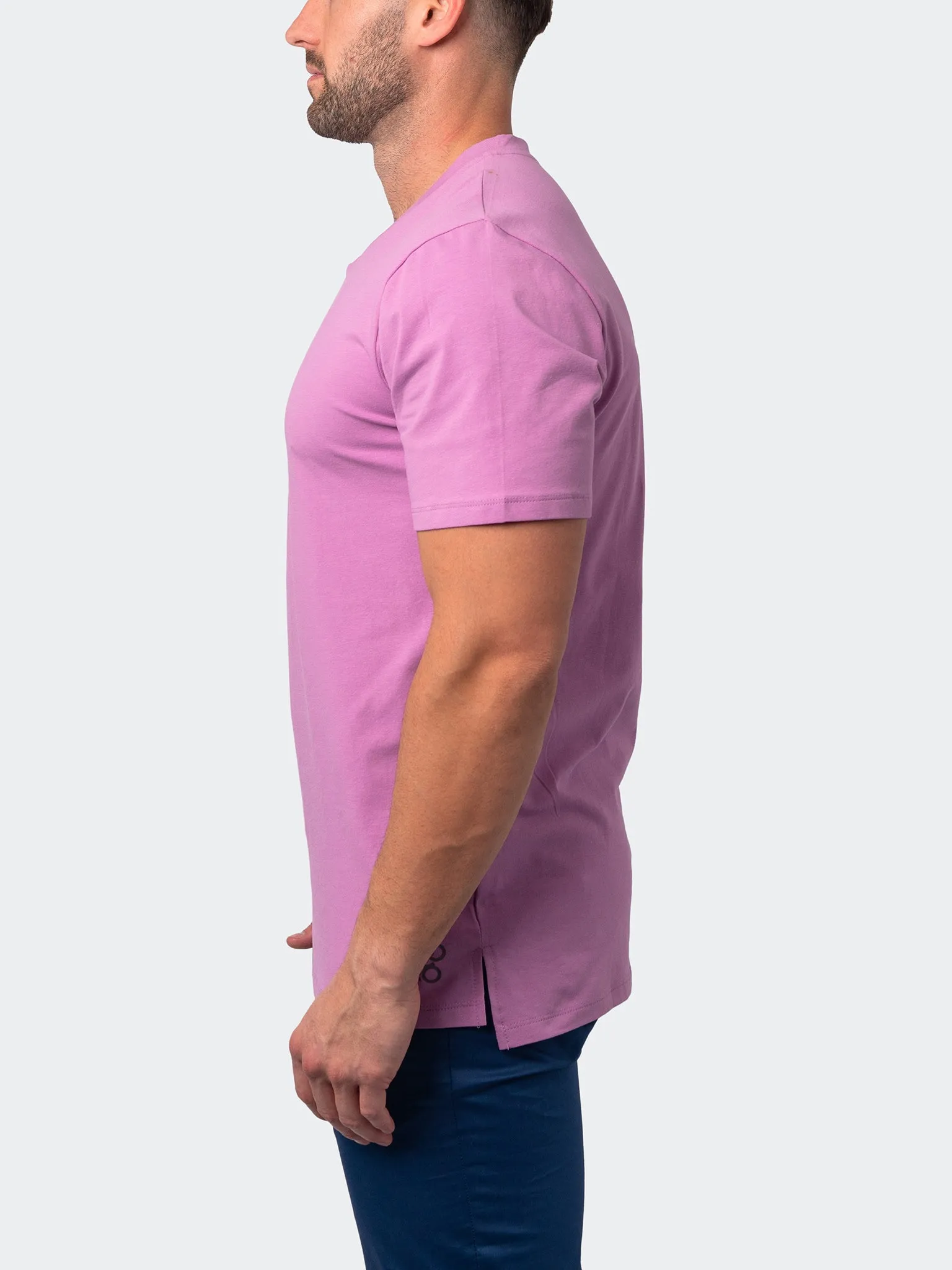 Maceoo Stretch Short-Sleeve Tshirts | V-Neck VivaldiCore Pink