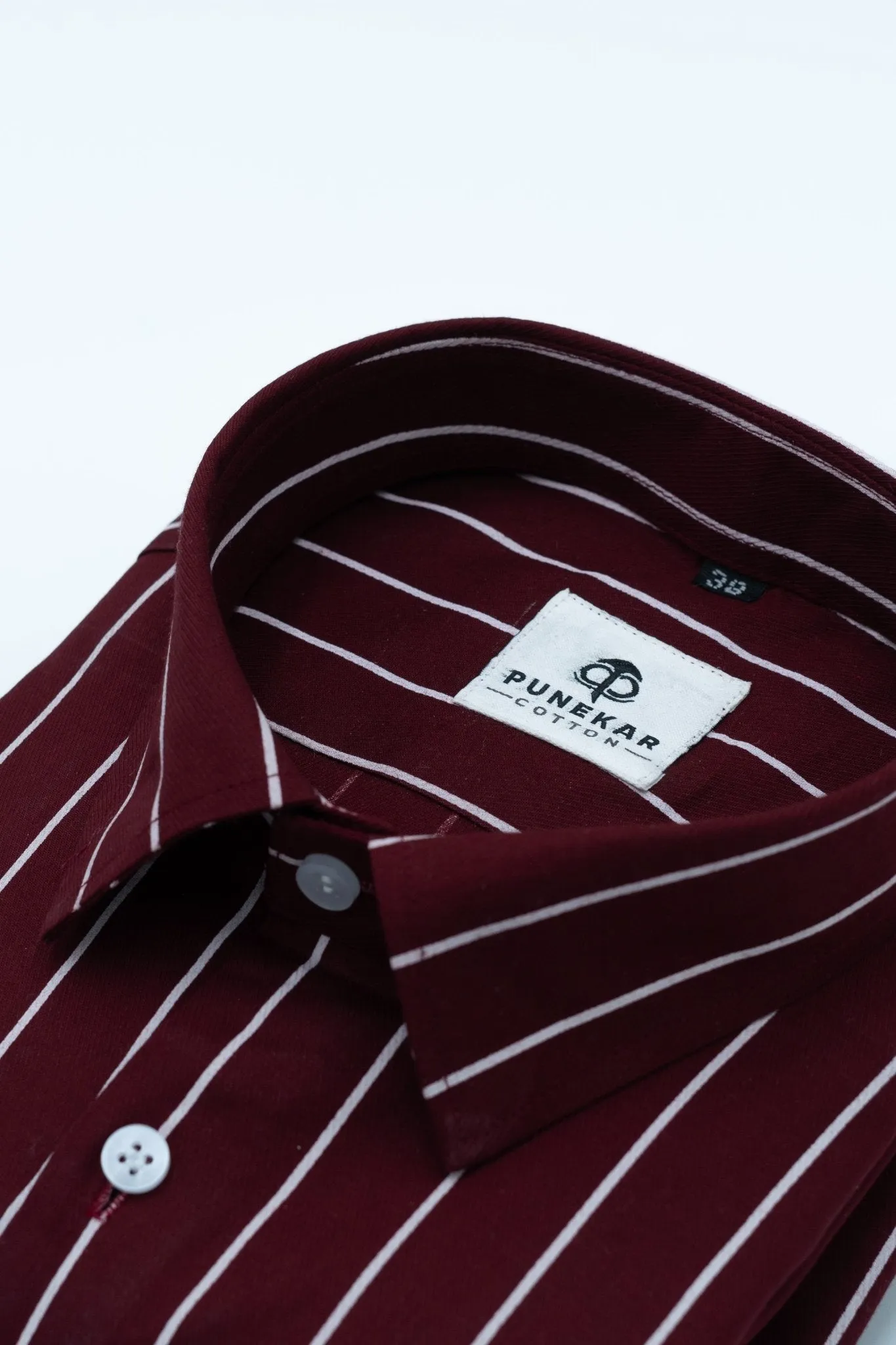 Maroon Color Pure Cotton Lining Shirt For Men