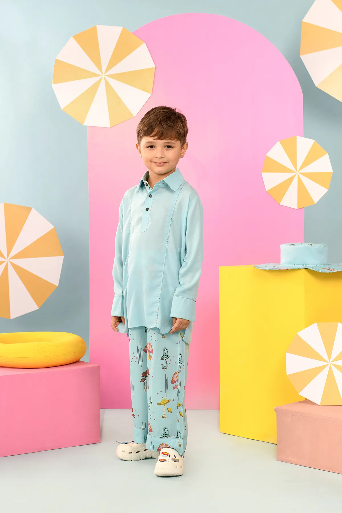 Mellea- Blue Kurta & Pant Set For Boys