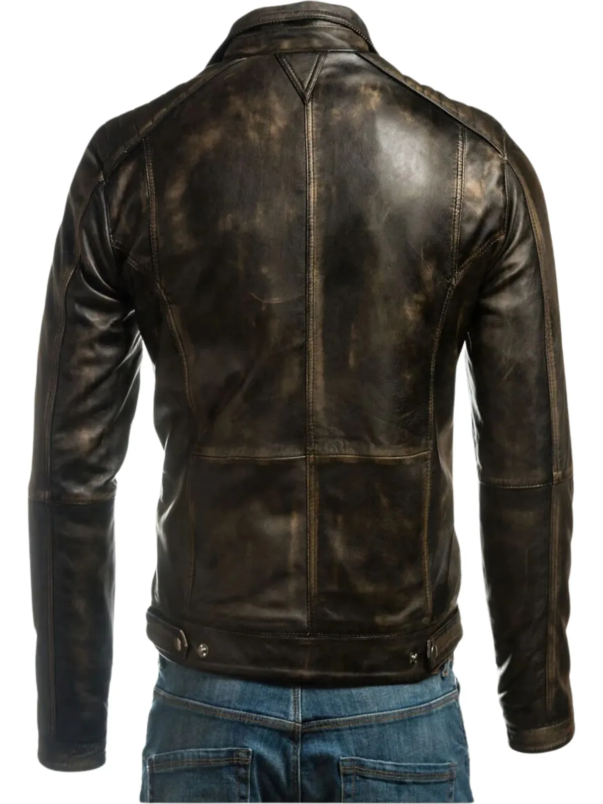 Mens Vintage Biker Leather Jacket