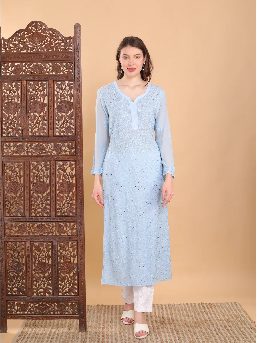 Nargis Viscose Mukaish Kurti