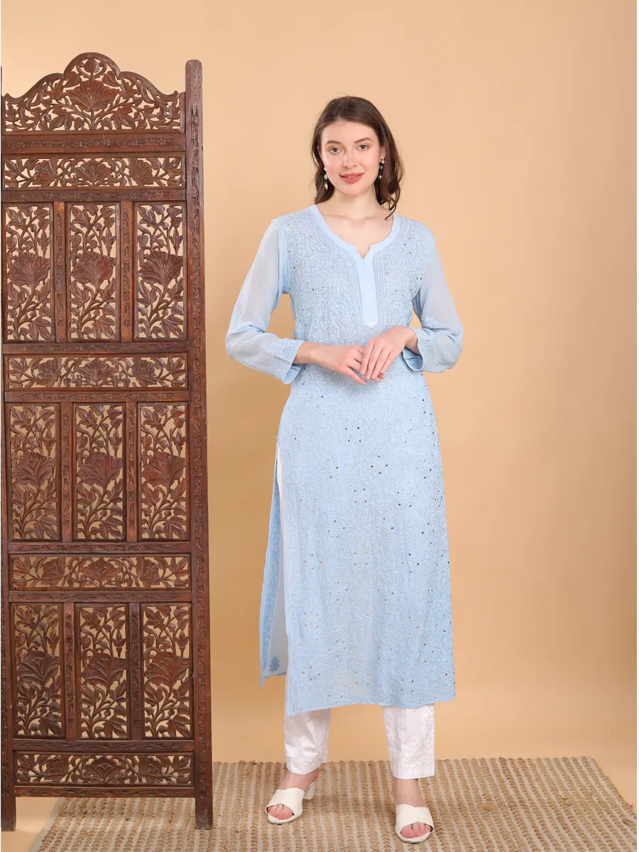 Nargis Viscose Mukaish Kurti