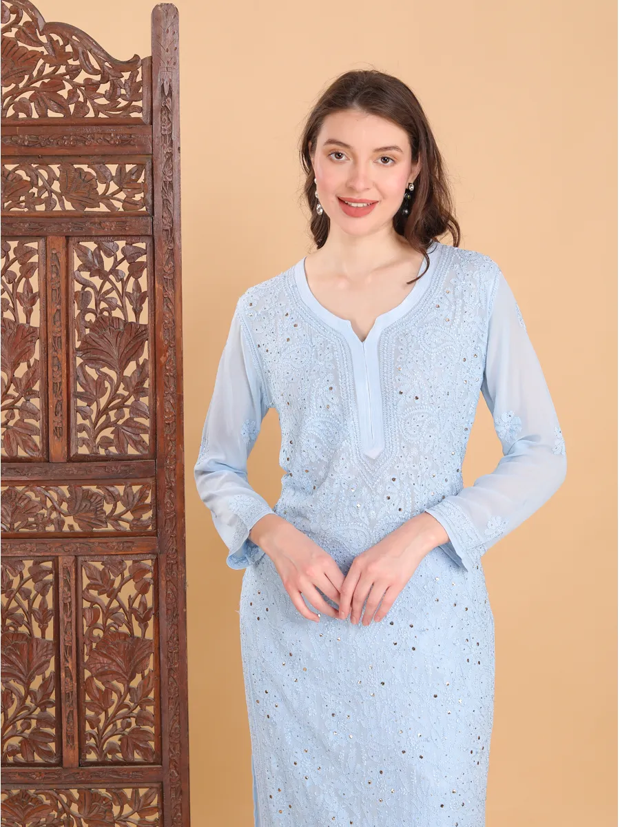 Nargis Viscose Mukaish Kurti