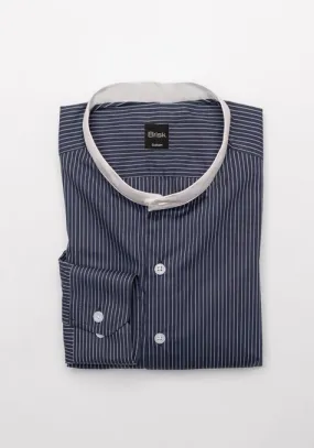 Navy Light Weight Pencil Stripes Shirt