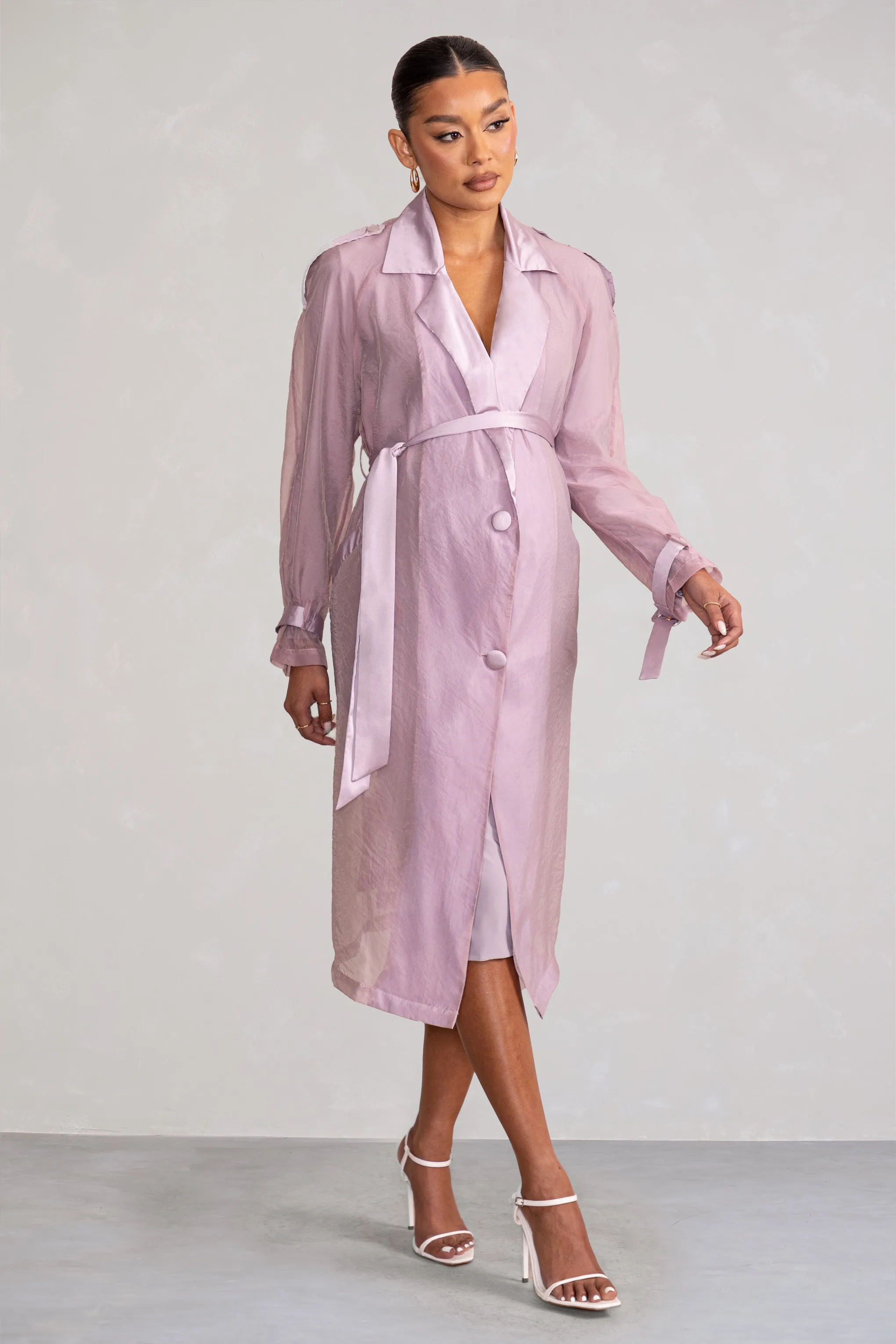 No Compromise | Taupe Maternity Belted Trench Coat