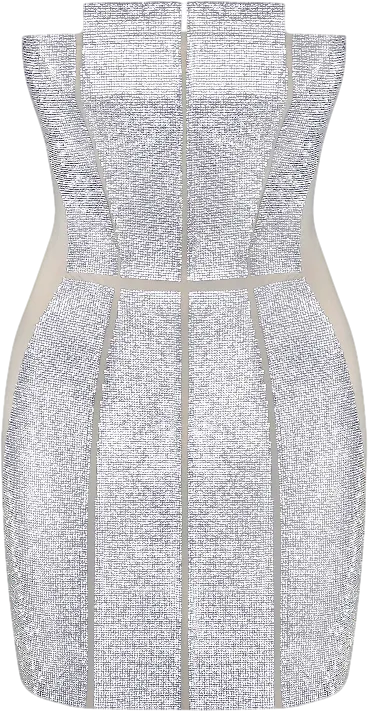 NUE Studio Nude Diva Rhinestone embellished Mini Dress UK 6