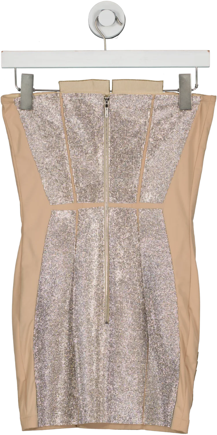 NUE Studio Nude Diva Rhinestone embellished Mini Dress UK 6