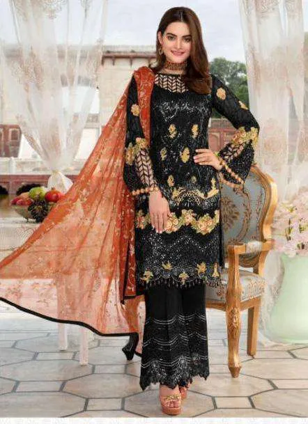 Party Wear Style Designer Heavy Embroidered on Net 14003