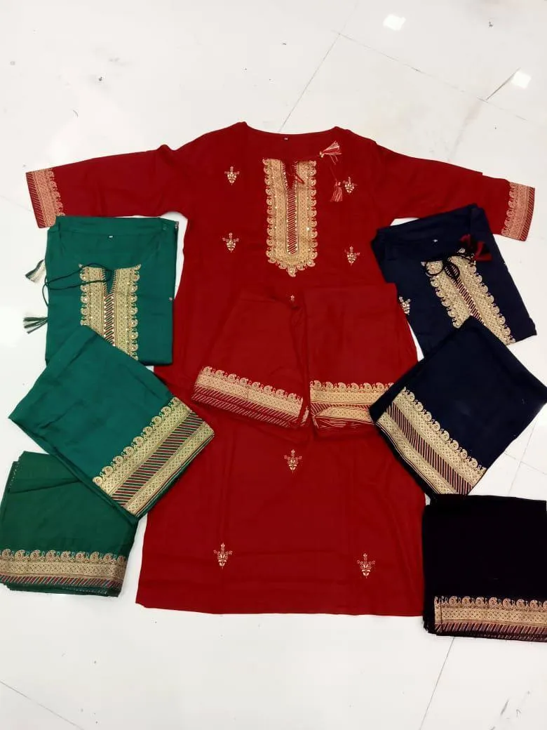 Party wear Women Kurti Sharara set with Dupatta