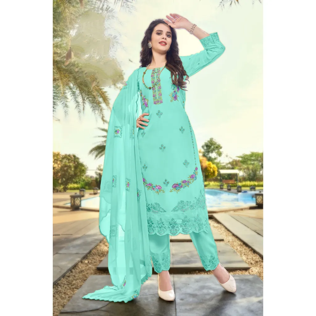 Party wear Women's Pakistani Suits Semi stitch