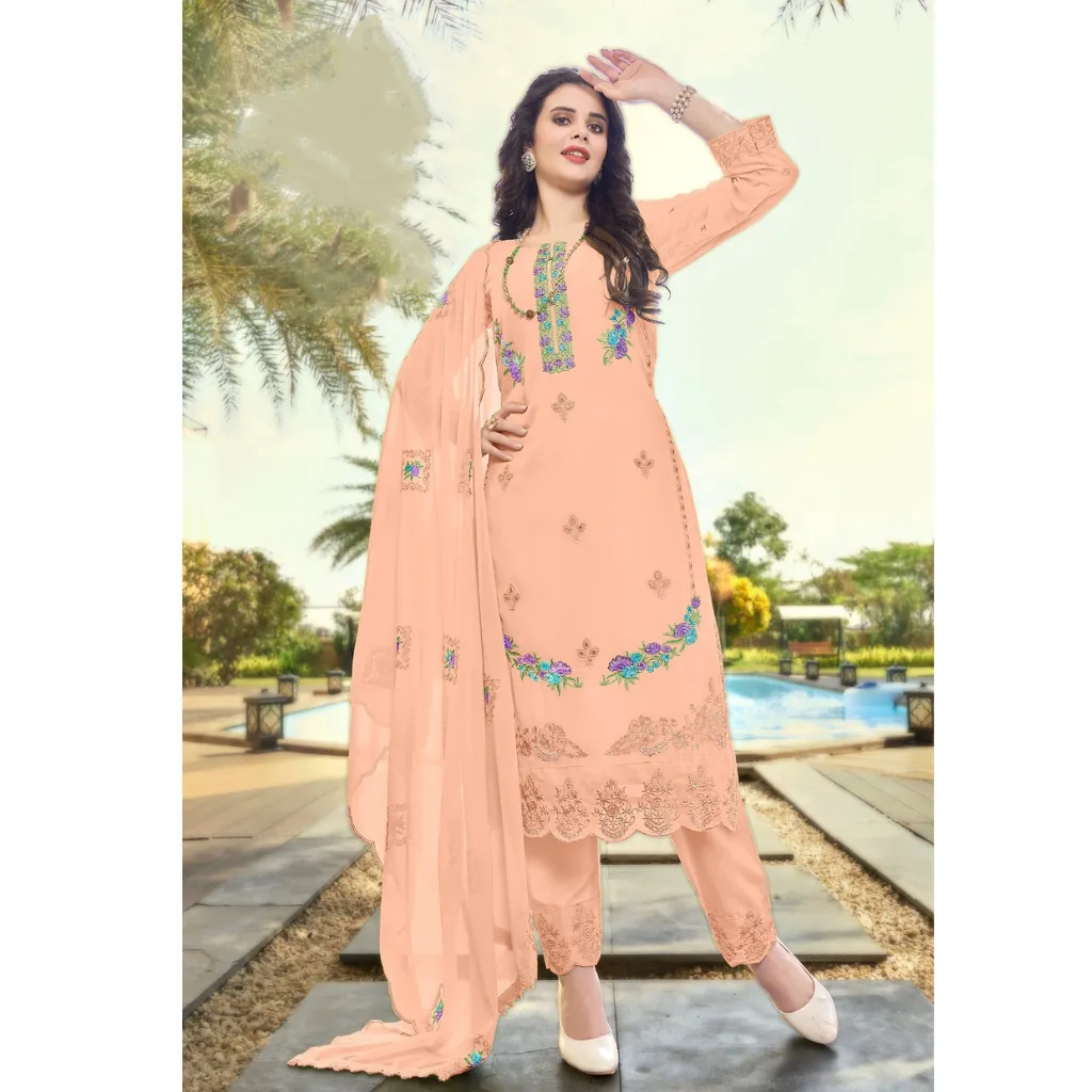 Party wear Women's Pakistani Suits Semi stitch