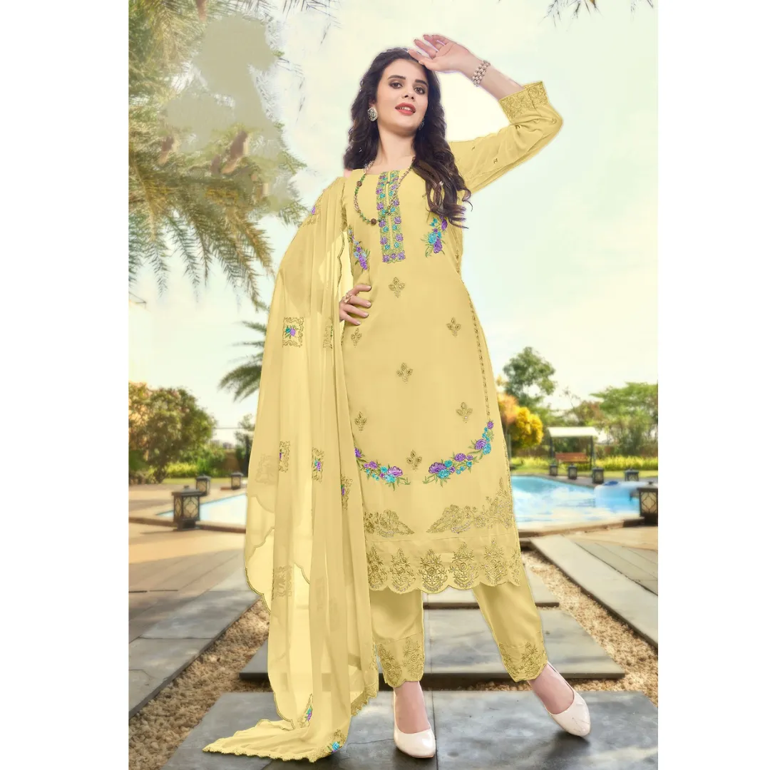 Party wear Women's Pakistani Suits Semi stitch