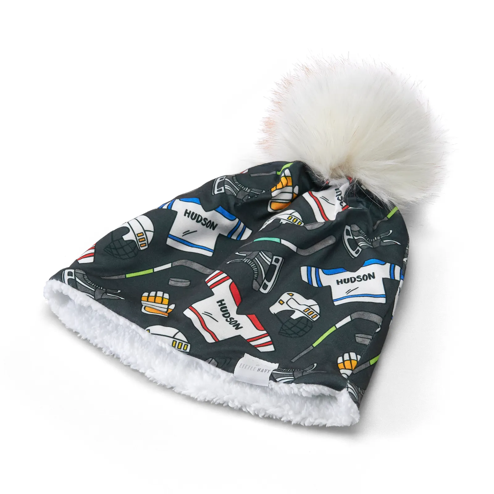 Personalized Sherpa Lined Pom Beanie