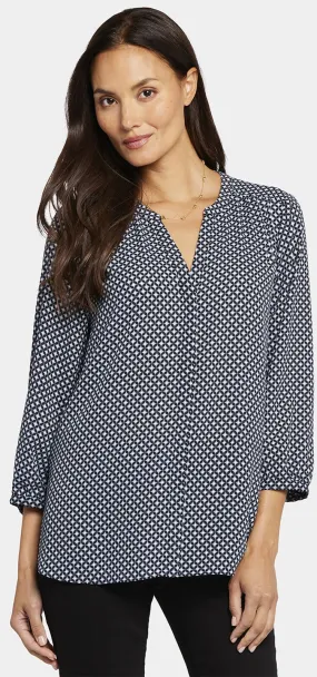 Pintuck Blouse Grafische Print | Diamond Peak