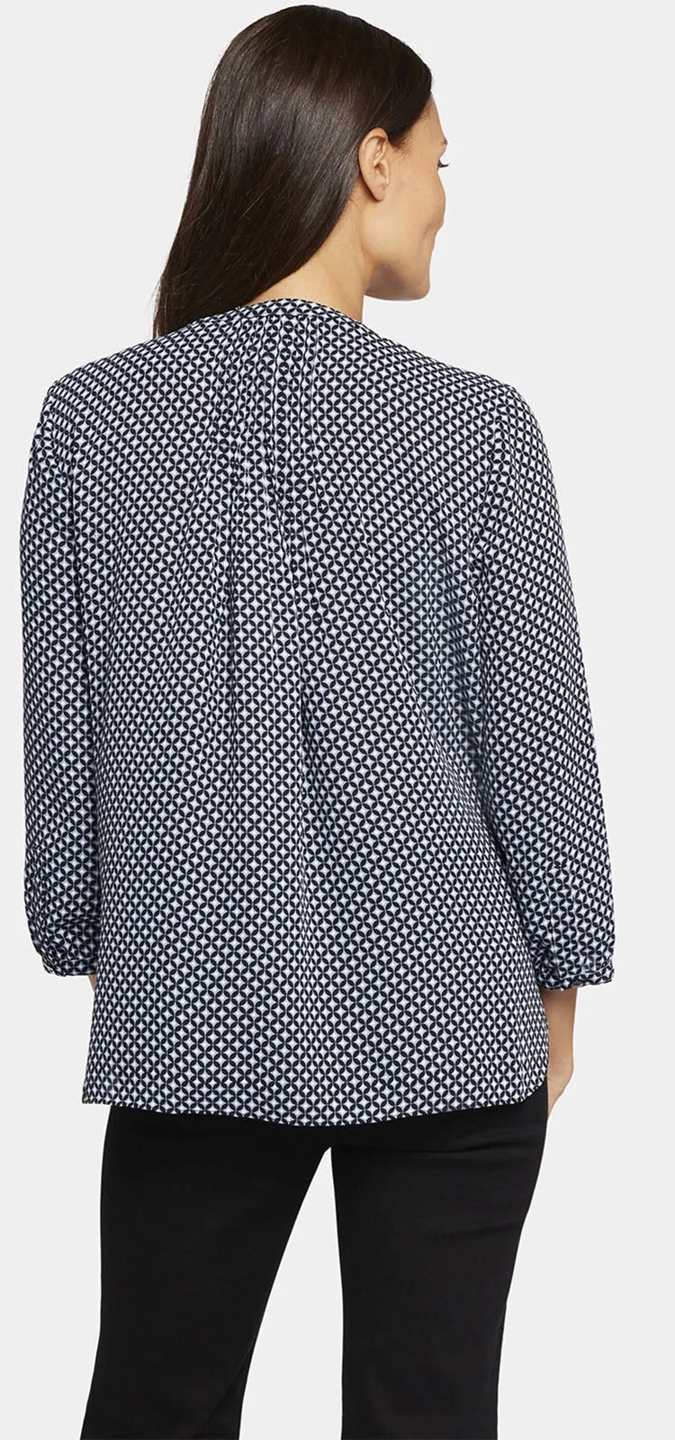 Pintuck Blouse Grafische Print | Diamond Peak