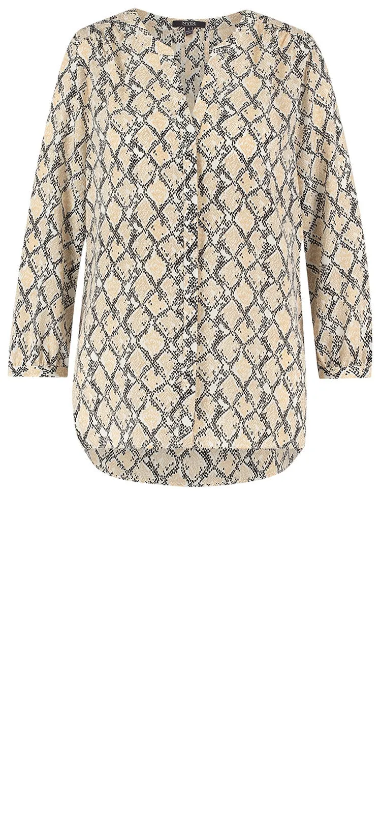 Pintuck Blouse Slangenprint | Midland Snake