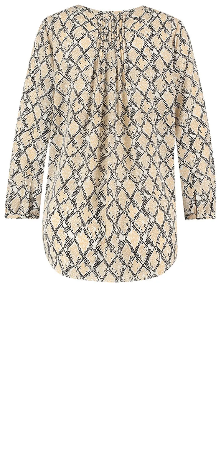 Pintuck Blouse Slangenprint | Midland Snake