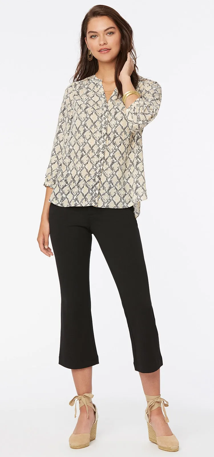 Pintuck Blouse Slangenprint | Midland Snake