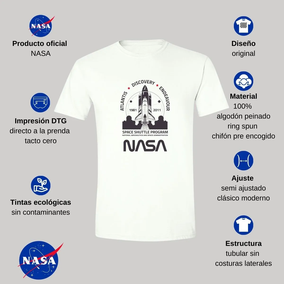 Playera Deportiva Hombre Nasa Cohete