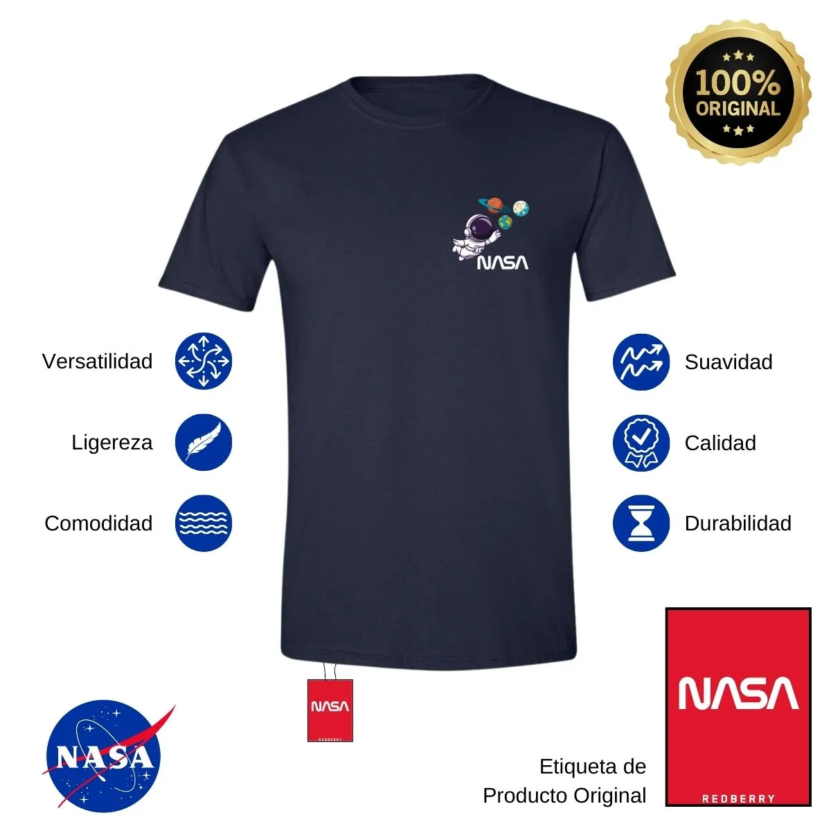 Playera Hombre Nasa Astronauta