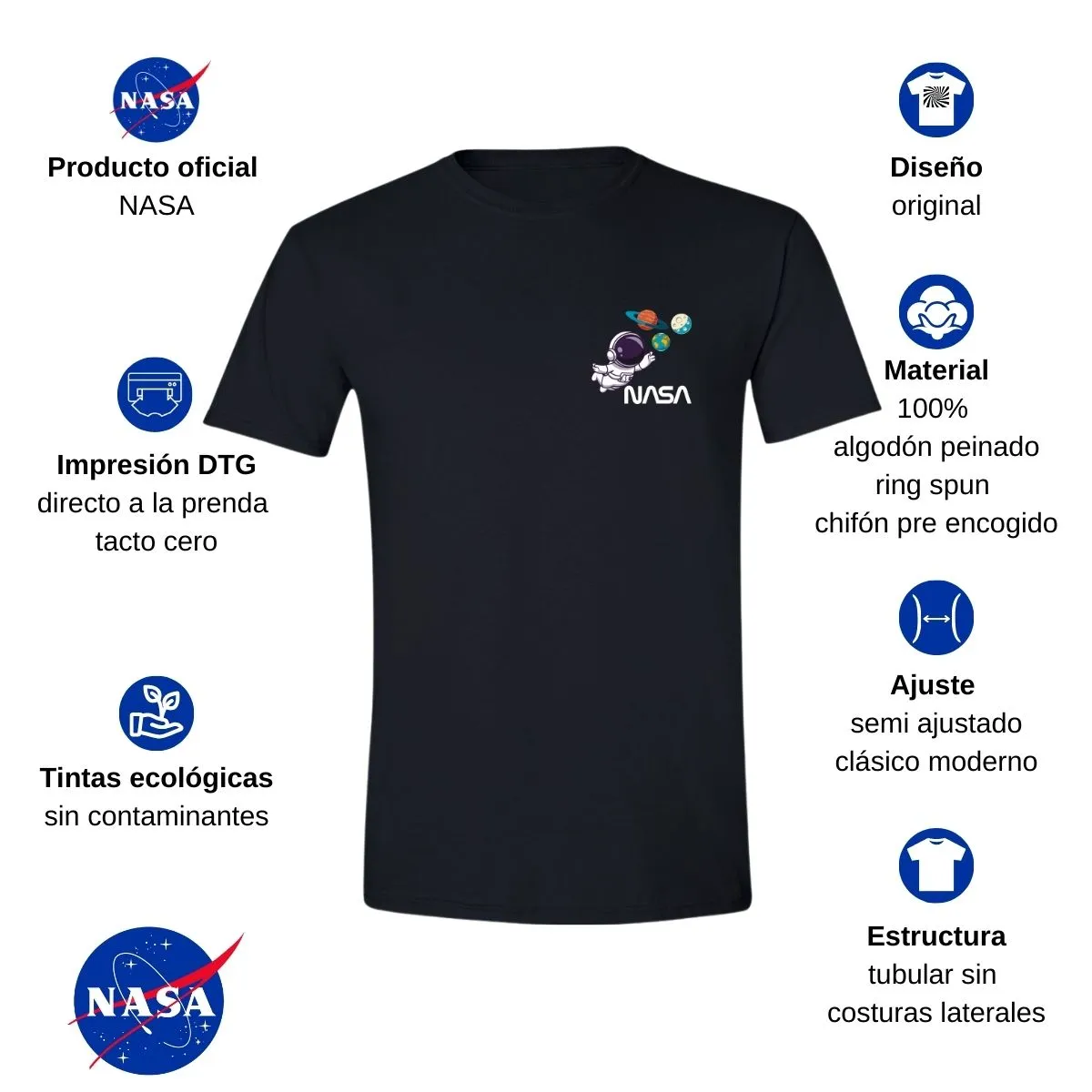 Playera Hombre Nasa Astronauta