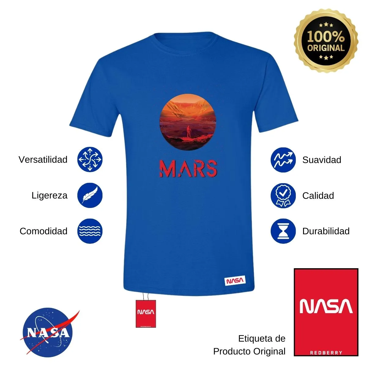 Playera Hombre Nasa Mars