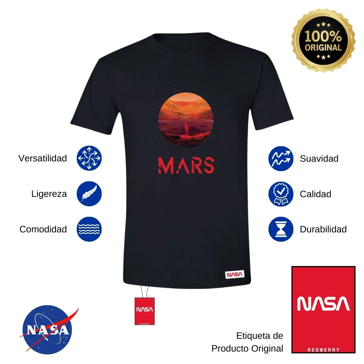 Playera Hombre Nasa Mars