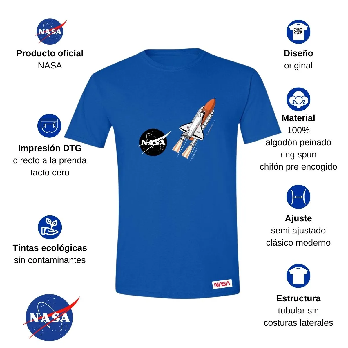 Playera Hombre Nasa Transbordador