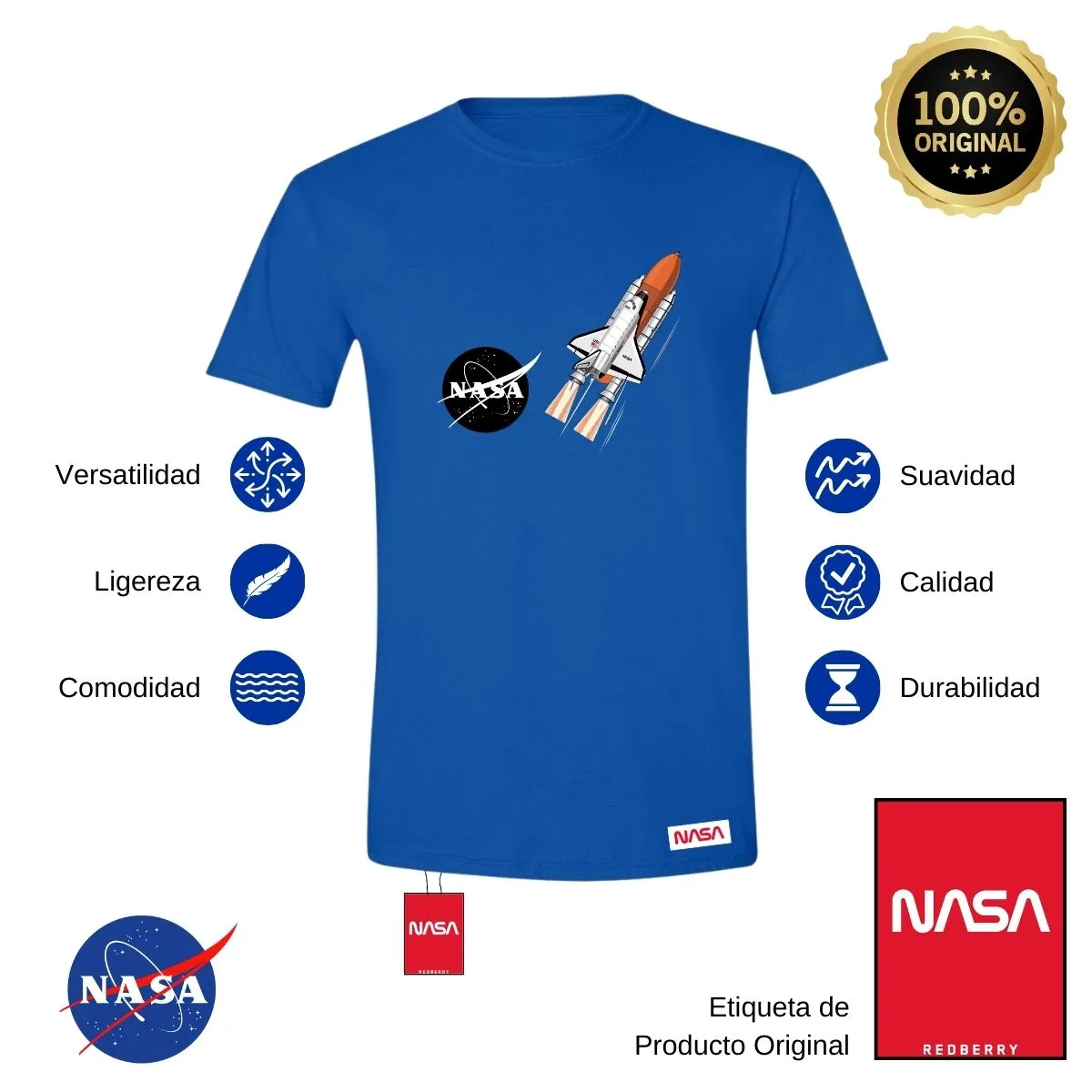 Playera Hombre Nasa Transbordador