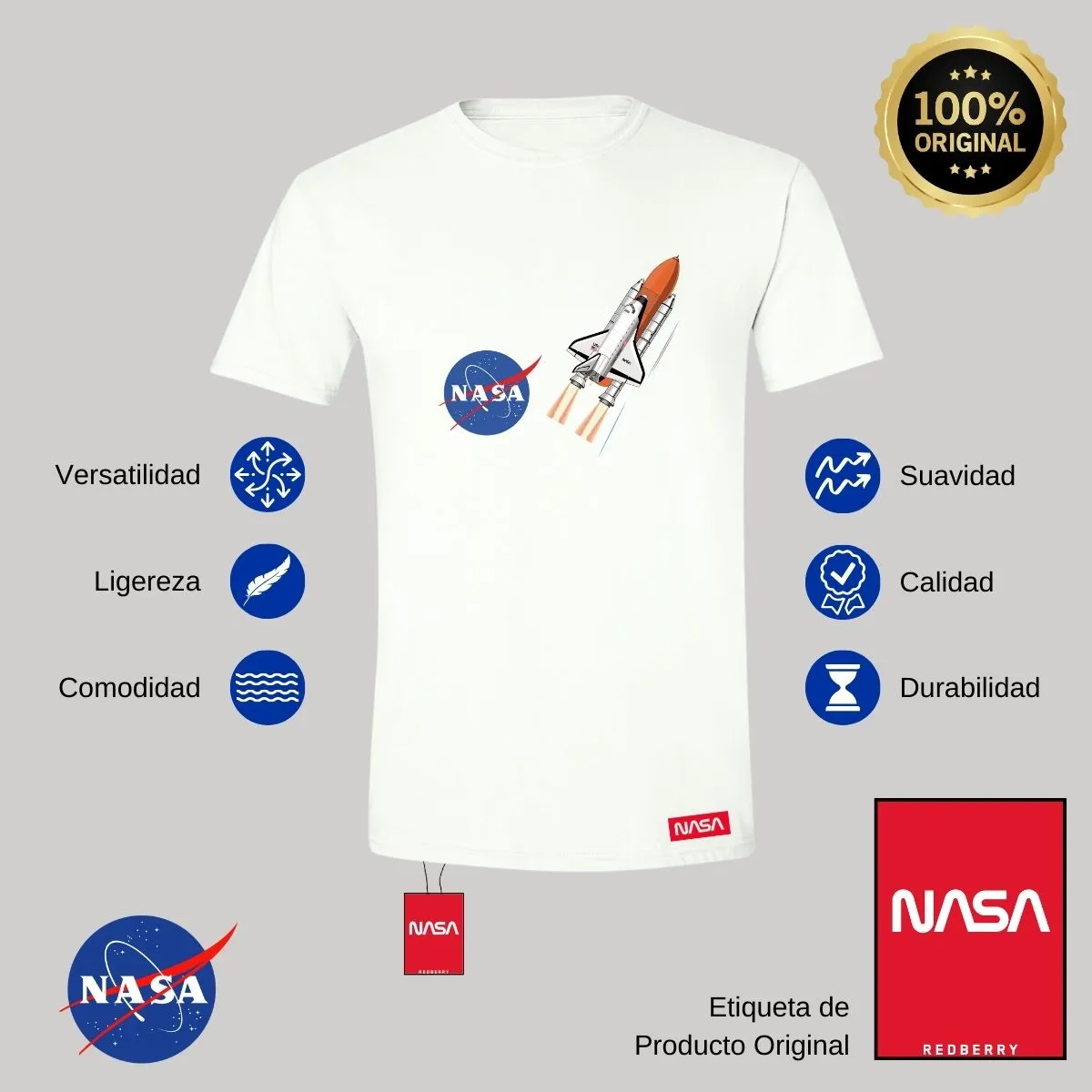 Playera Hombre Nasa Transbordador