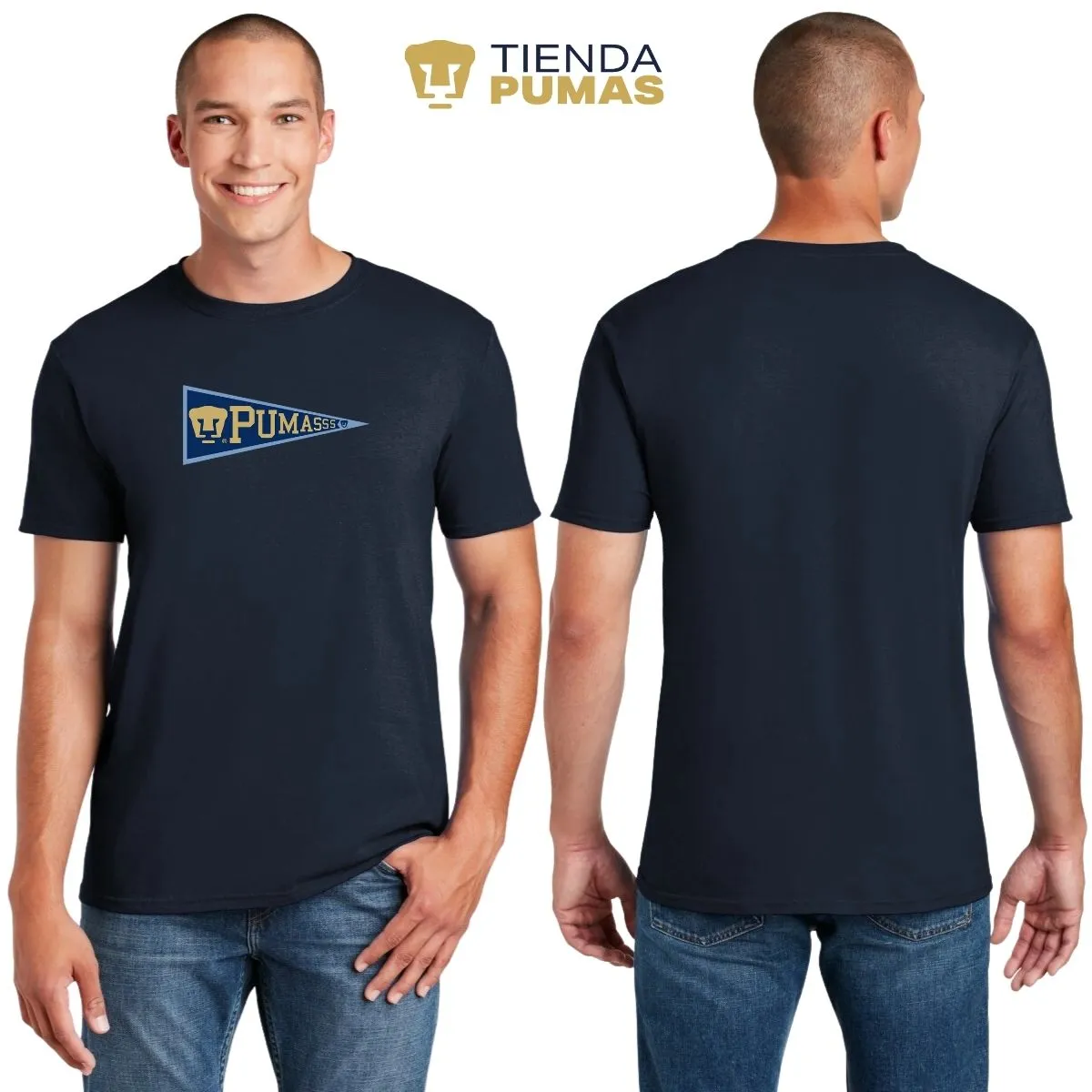 Playera Hombre Pumas UNAM Banderín