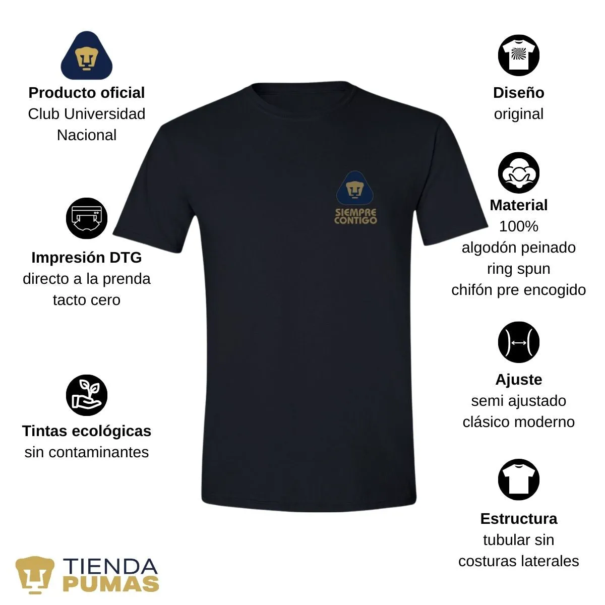 Playera Hombre Pumas UNAM Contigo