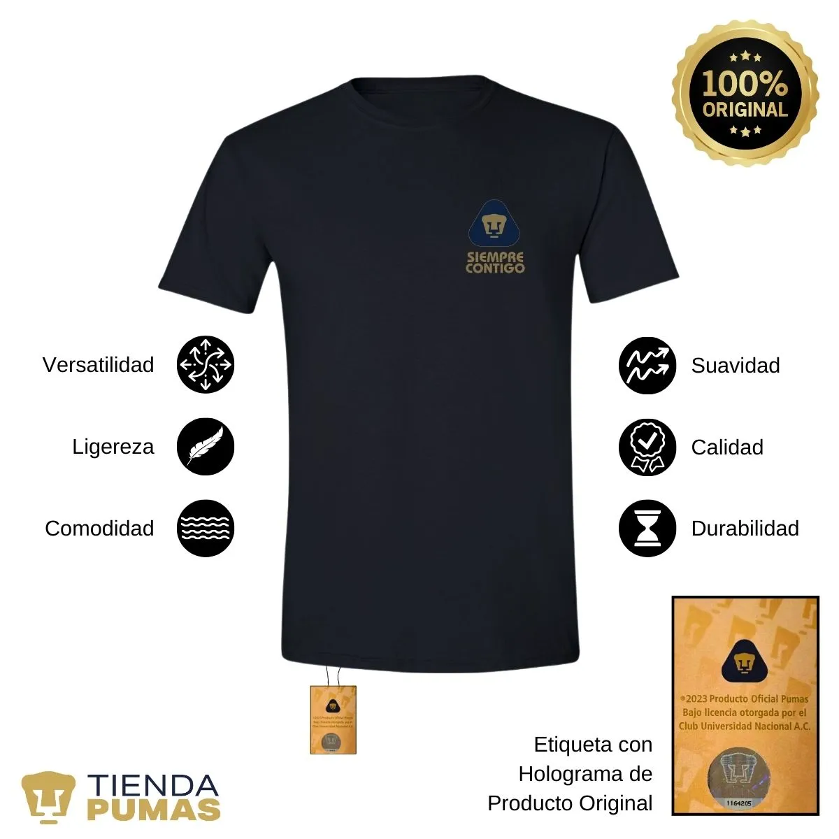 Playera Hombre Pumas UNAM Contigo