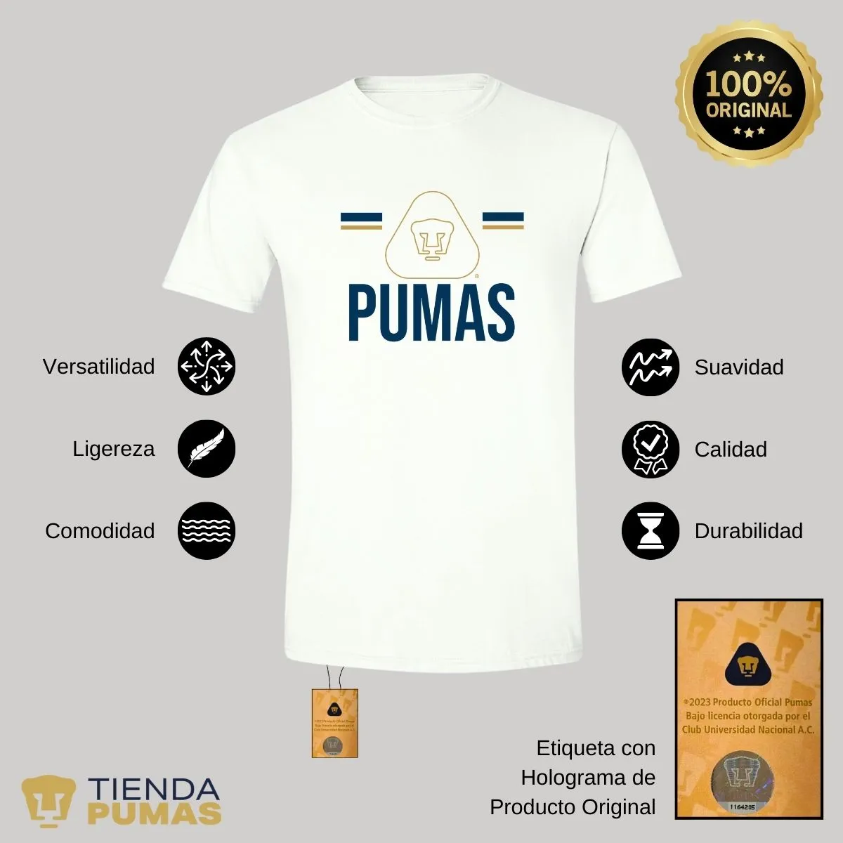 Playera Hombre Pumas UNAM Insignia