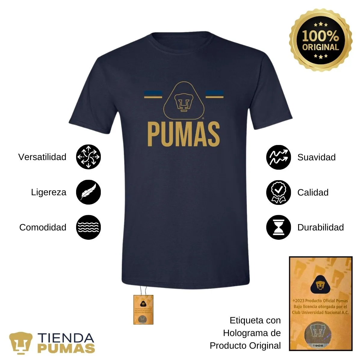 Playera Hombre Pumas UNAM Insignia