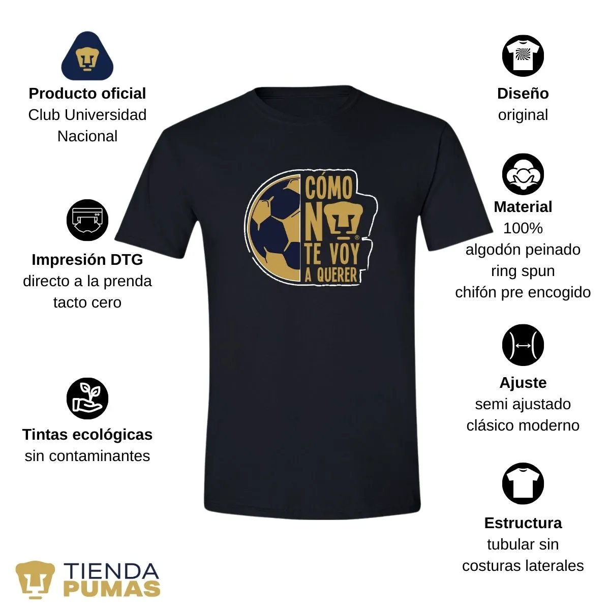 Playera Hombre Pumas UNAM Medio Balón